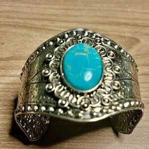 Silver and Turquoise Cuff Bracelet